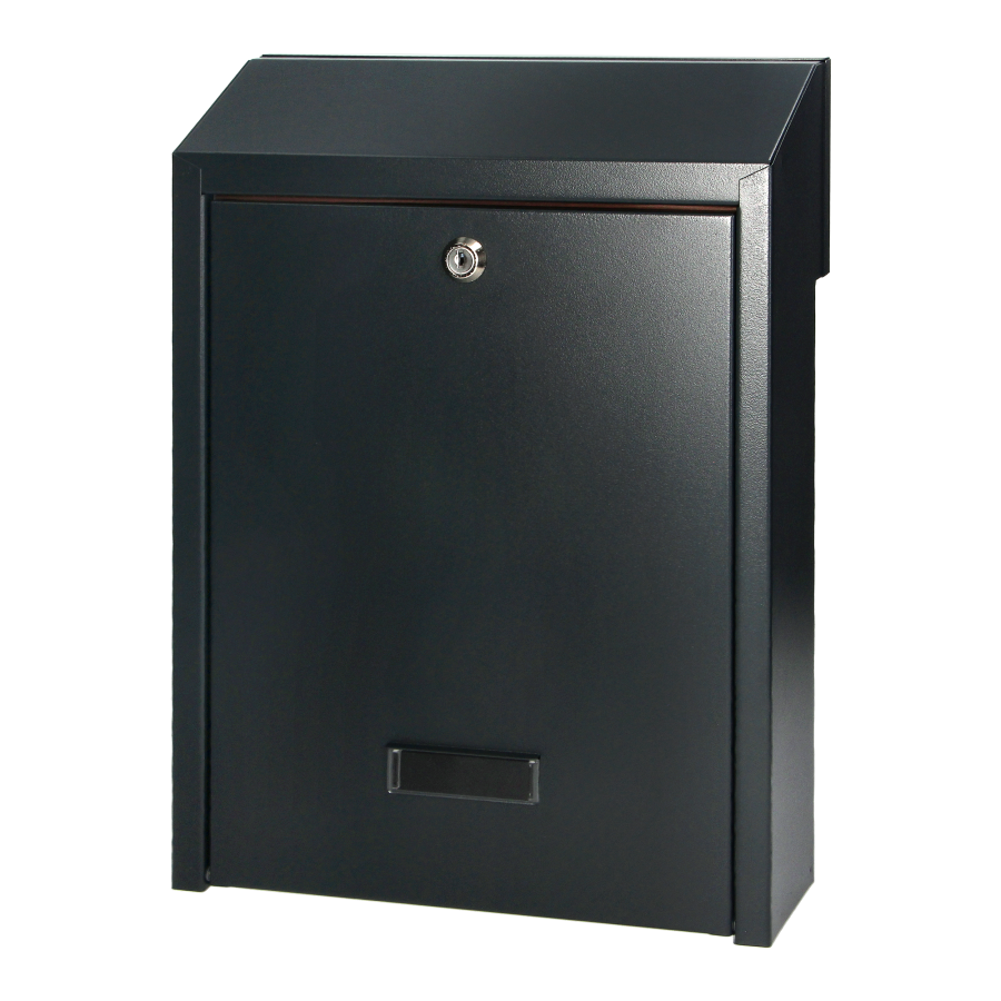 FIJI mailbox pass-through mailbox with cylinder lock, anthracite